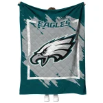philadelphia eagles block border green quilt blanket best selling