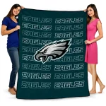 philadelphia eagles bold red green quilt blanket best selling