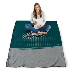 philadelphia eagles dot illusion green quilt blanket best selling