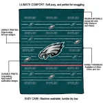 philadelphia eagles handdrawn stripes green quilt blanket best selling