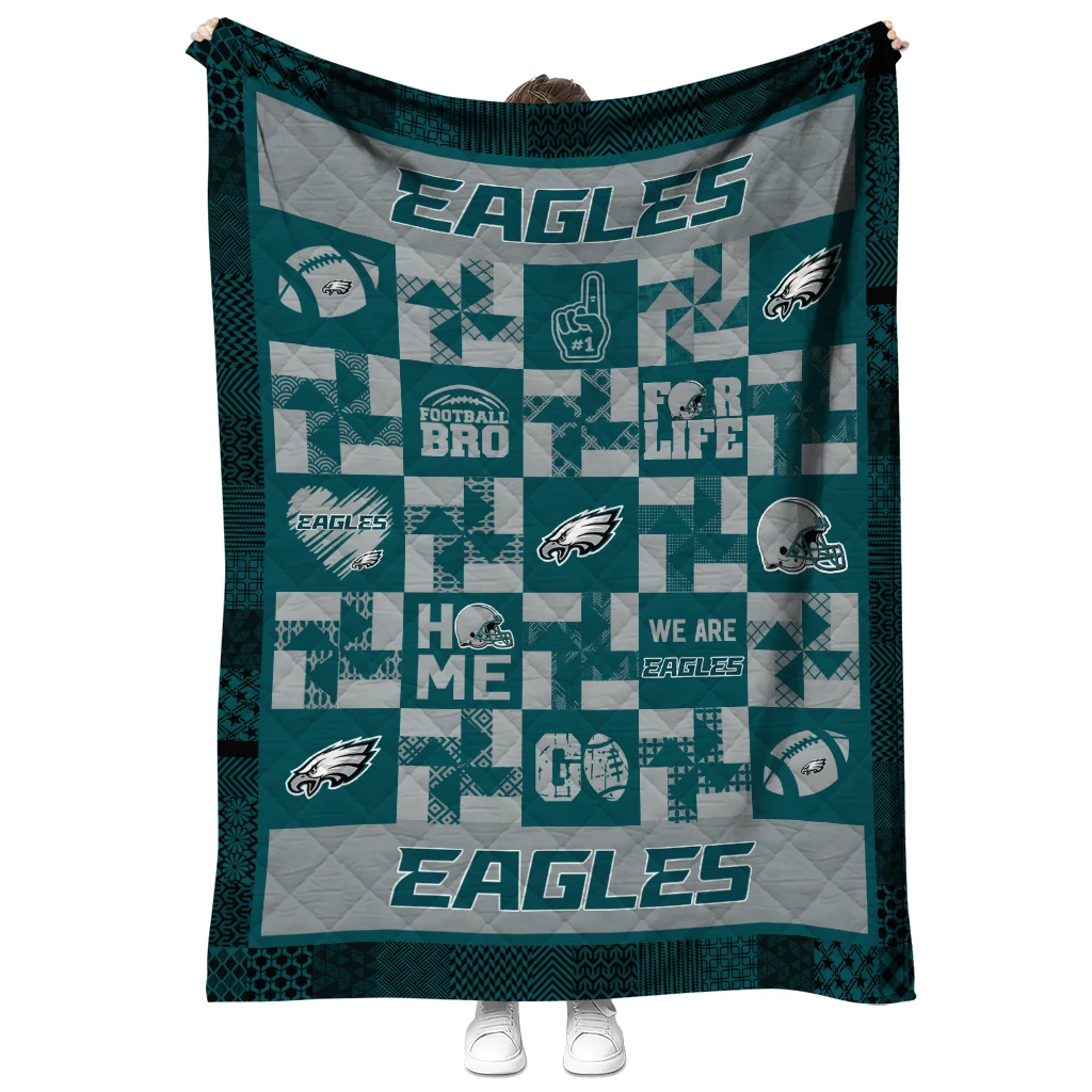 philadelphia eagles helmet heart green quilt blanket fashion forward philadelphia eagles helmet heart green quilt blanket fashion forward