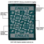 philadelphia eagles helmet heart green quilt blanket best selling