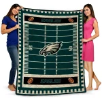 philadelphia eagles mickey player green quilt blanket best selling