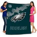 philadelphia eagles shield badge green quilt blanket best selling