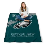 philadelphia eagles shield badge green quilt blanket best selling