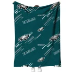 philadelphia eagles sketch lines green quilt blanket best selling