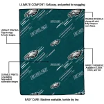 philadelphia eagles sketch lines green quilt blanket best selling