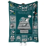 philadelphia eagles snoopy love green quilt blanket best selling