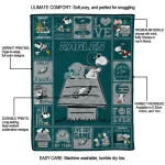 philadelphia eagles snoopy love green quilt blanket best selling