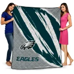 Philadelphia Eagles Stroke Art Green White Quilt Blanket 1 philadelphia eagles stroke art green white quilt blanket best selling
