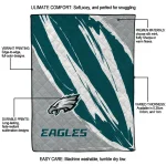 philadelphia eagles stroke art green white quilt blanket best selling