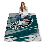philadelphia eagles wild lines green white quilt blanket best selling