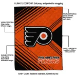 philadelphia flyers arrow layers orange quilt blanket best selling