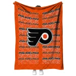 philadelphia flyers bold red orange quilt blanket best selling
