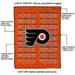 philadelphia flyers bold red orange quilt blanket best selling