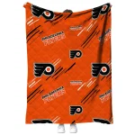 philadelphia flyers sketch lines orange quilt blanket best selling