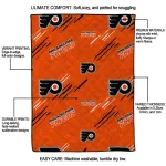 philadelphia flyers sketch lines orange quilt blanket best selling