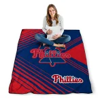 philadelphia phillies arrow layers blue quilt blanket best selling