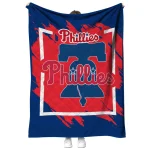 philadelphia phillies block border blue quilt blanket best selling
