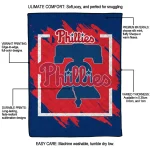 philadelphia phillies block border blue quilt blanket best selling
