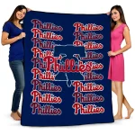 philadelphia phillies bold red blue quilt blanket best selling