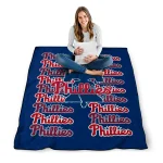 philadelphia phillies bold red blue quilt blanket best selling