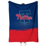 philadelphia phillies dot illusion blue quilt blanket best selling