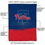 philadelphia phillies dot illusion blue quilt blanket best selling