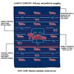 philadelphia phillies handdrawn stripes blue quilt blanket best selling