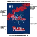 philadelphia phillies league patch blue quilt blanket best selling