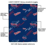 philadelphia phillies sketch lines blue quilt blanket best selling