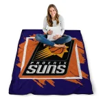 phoenix suns block border purple quilt blanket best selling