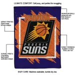 phoenix suns block border purple quilt blanket best selling