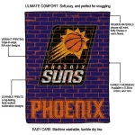 phoenix suns brick grid purple quilt blanket best selling