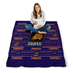 phoenix suns handdrawn stripes purple quilt blanket best selling