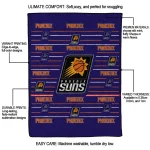 phoenix suns handdrawn stripes purple quilt blanket best selling