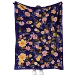 phoenix suns hibiscus foliage purple quilt blanket best selling