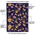 phoenix suns hibiscus foliage purple quilt blanket best selling
