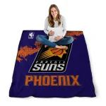 phoenix suns nba grunge purple quilt blanket best selling