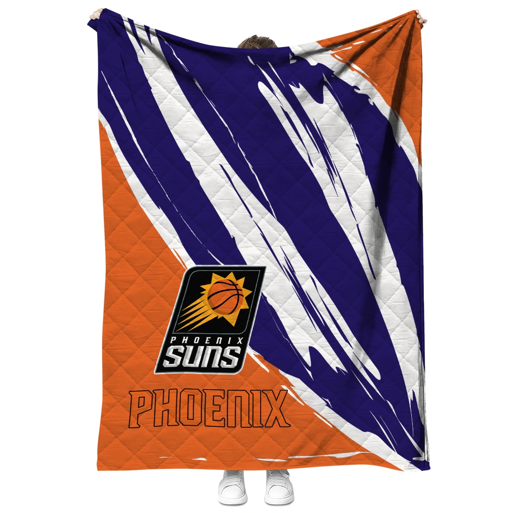 phoenix suns stroke art purple white quilt blanket fashion forward
