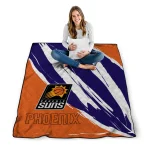 phoenix suns stroke art purple white quilt blanket best selling