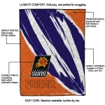 phoenix suns stroke art purple white quilt blanket best selling