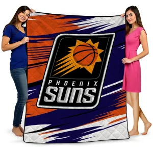 phoenix suns wild lines purple white quilt blanket best selling