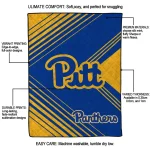 pittsburgh panthers arrow layers royal blue quilt blanket best selling