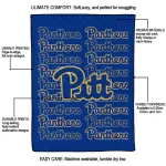 pittsburgh panthers bold red royal blue quilt blanket best selling