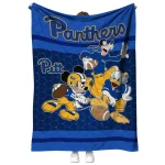 pittsburgh panthers disney football royal blue quilt blanket best selling