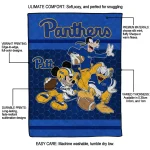 pittsburgh panthers disney football royal blue quilt blanket best selling
