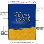 pittsburgh panthers dot illusion royal blue quilt blanket best selling