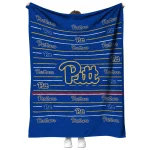 pittsburgh panthers handdrawn stripes royal blue quilt blanket best selling