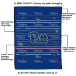 pittsburgh panthers handdrawn stripes royal blue quilt blanket best selling